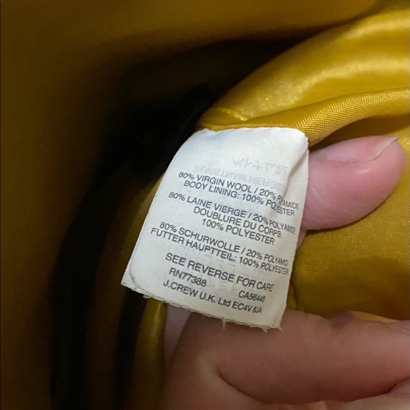 Madewell Bouclé Wool Double Breasted Cocoon Coat - Large -Mustard Yellow - Picture 6 of 10